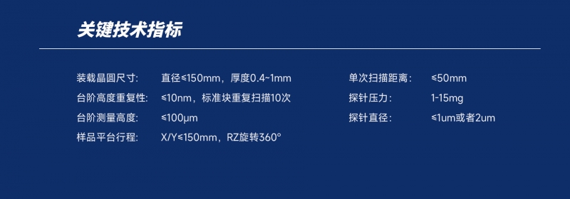 國產(chan) 台階儀(yi) JS100A核心技術指標